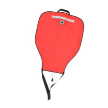 Scuba Diving Lifting Bag with Reflective Strip, Portable 50 lbs Recovery Bag with Relief Valve, Red Swimming Buoy for Divers