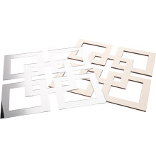 Art Legno Effetto Specchio Argento Stile Rustico