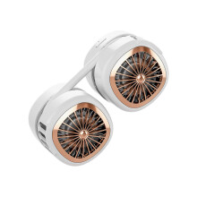 Neck Fan Personal Fan Bladeless USB Rechargeable Cooling Fan 3 Speed Low Noise Portable Hands-Free Wearable Blue White