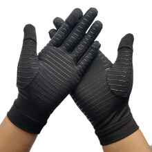 Full Finger Arthritis Gloves Copper Infused Compression for Pain Relief, Adjustable Size, Breathable Material