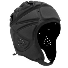 Soft Protective Headgear Shock Absorbing Football Helmet for Adults, Black, Adjustable Fit