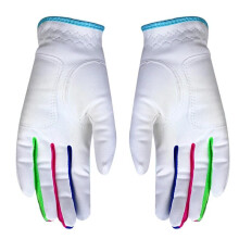 Golf Gloves for Kids Boys Girls Breathable Non-Slip Outdoor Sports Gloves 1 Pair White Pink Size 15