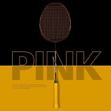 Ultralight 8U 60g Strung Badminton Racket, Professional Carbon Frame, 24-32 lbs Tension, Orange Color