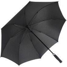 XXL Walking Umbrella - Automatic Fibreglass Golf Umbrella in Black with Windproof Design and Large Canopy