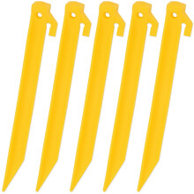 Plastic Pegs Set of 10 22 cm Yellow Anchor Pegs for Camping Tent and Farming Use