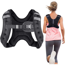 Running Weight Vest 6lb for Men Women Kids - Adjustable Body Weight Training Vests for Jogging Cardio Walking Black