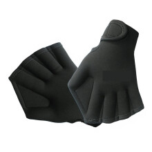 Neoprene Swim Training Gloves for Men and Women, Aquatic Fitness Gear for Diving, Snorkeling, and Spearfishing, Size X Black