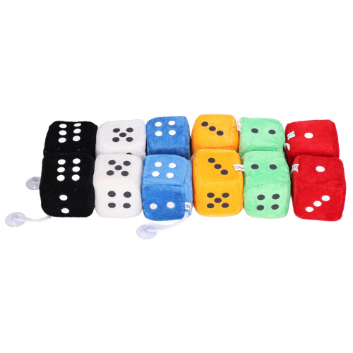 12pcs Fashionable Soft Hanging Dice Decorative 1