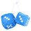 12pcs Fashionable Soft Hanging Dice Decorative 15