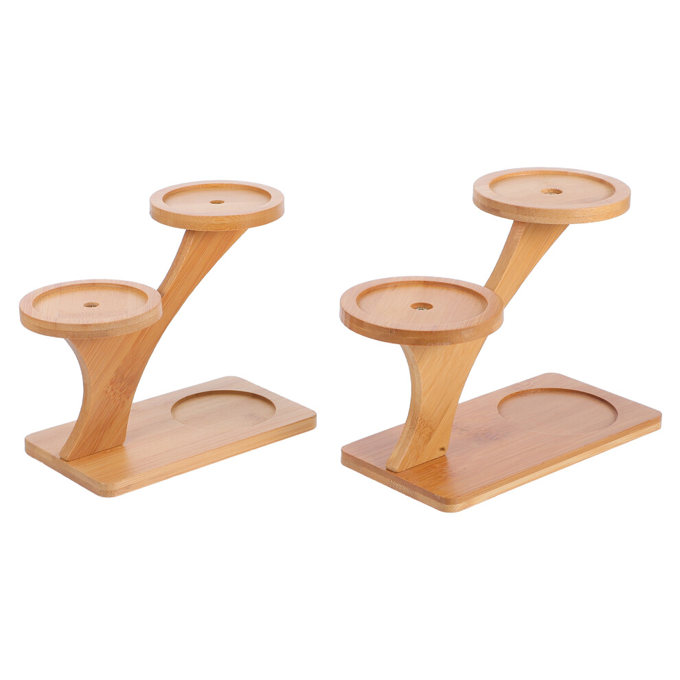 2 Bamboe Dienblad Koffiepad Bamboe-image