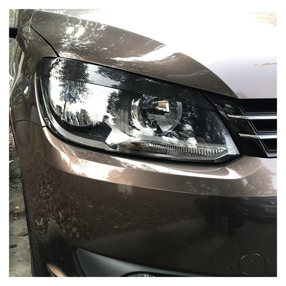 Headlight Eyebrow Car Sticker Exterior Modification Piano Durable Design For Vw Touran 2011-2015 Black 6947110423586