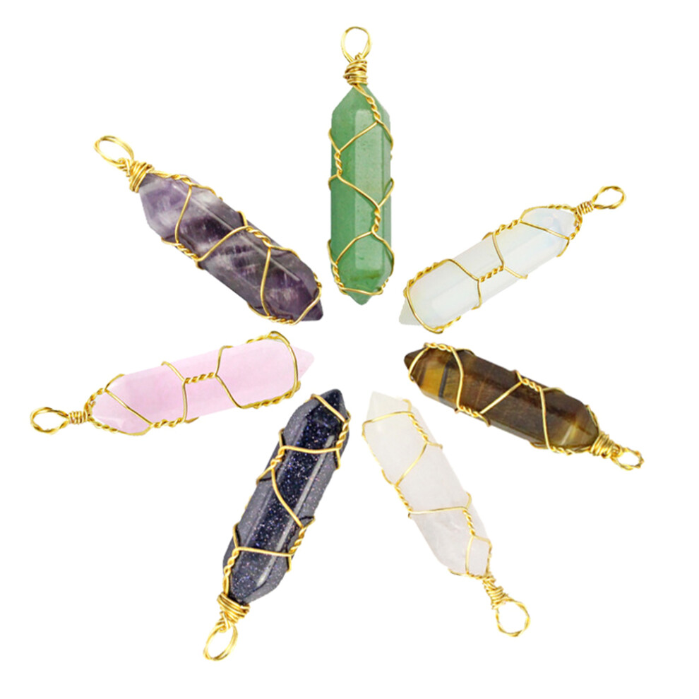 7 Stuks Kristallen Hanger Bedelketting Stenen Sieraden-image