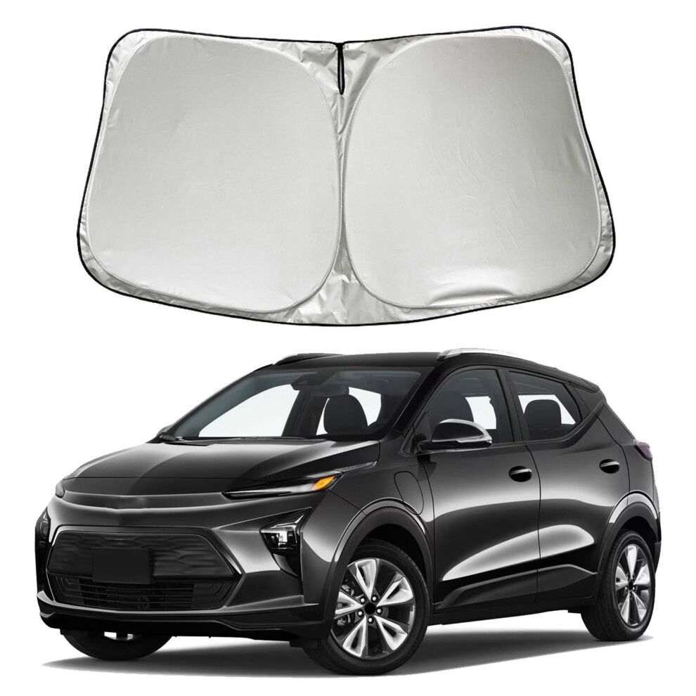 Car Windshield Sun Shade Compatible With 2022-2024 Chevy Bolt Euv, Foldable Front Window Visor, Sun Protection Accessory 6482260925837