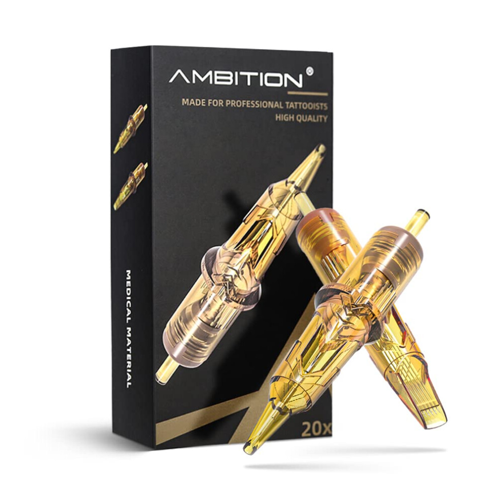 Tattoo Cartridges #8 Bugpin 15RM Needles 0.25mm 15 Curved Magnum 20pcs Disposable for Rotary Tattoo Machines