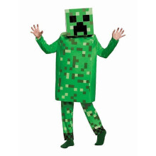 (L, B) Halloween Minecraft Cosplay Costume Jumpsuit Halloween Fancy Dress Party Costume