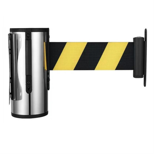 Wall-Mounted Barrier Rope Retractable Strap Post Queue Tape 5m Length ...