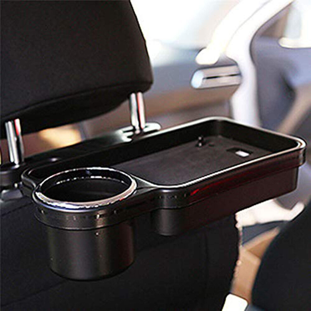 Car Back Seat Organizer With Tray, Foldable Auto Headrest Drink Holder And Food Tray For Universal Compatibility 6447073921117
