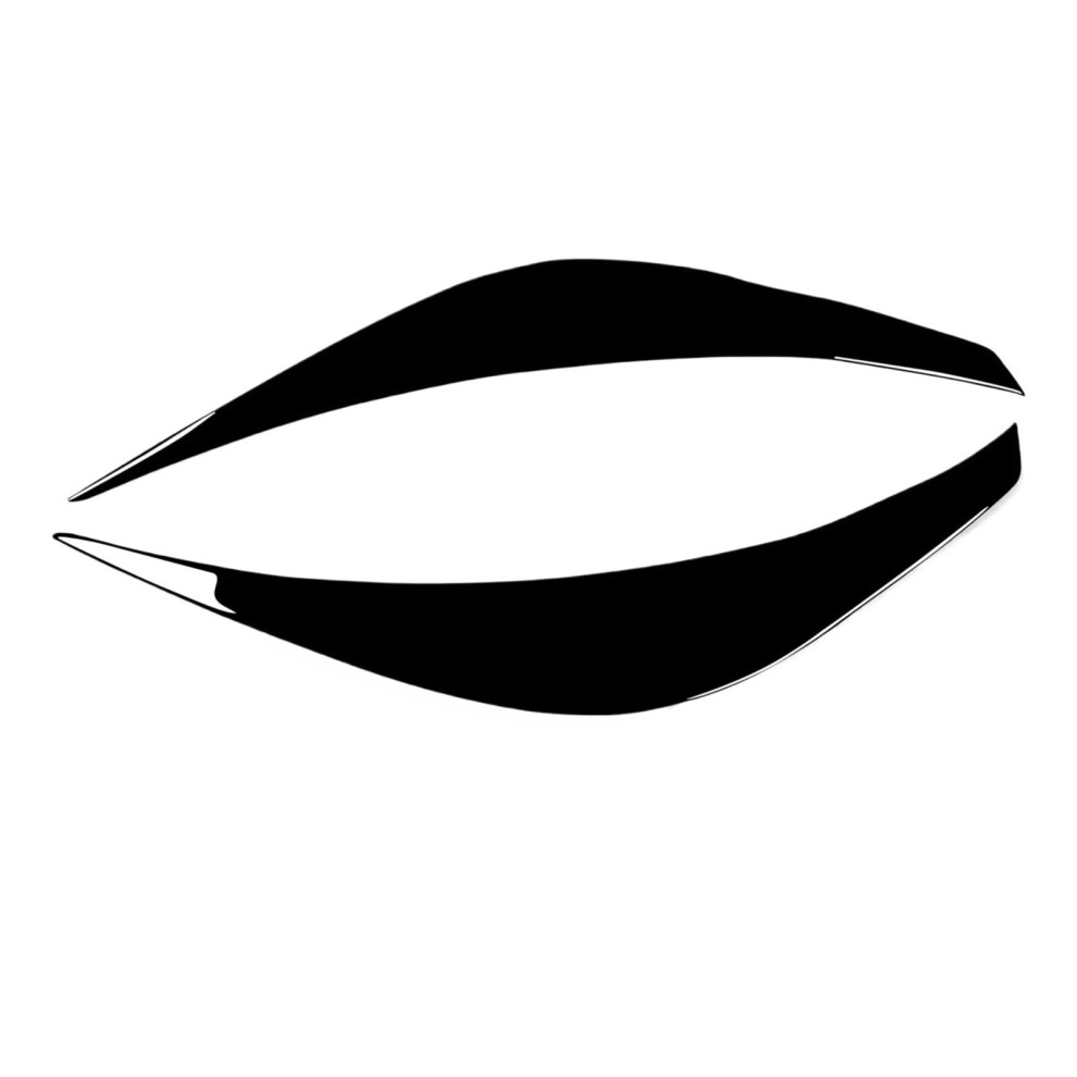 Gloss Abs Headlight Eyebrow Eyelid Trim Stickers For Hyundai Veloster 2011-2017 Auto Decorative Covers Black 6482260928524