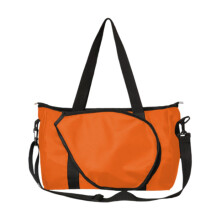 Badminton Racket Bag, Tennis Storage Bag, Multi-Purpose Racket Carrier with Adjustable Strap, Orange for Travel and Sports