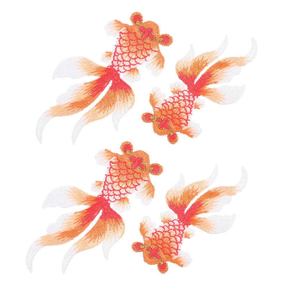 4 Stuks Kledingpatch Borduurgaren Geborduurde Kledingstickers-image