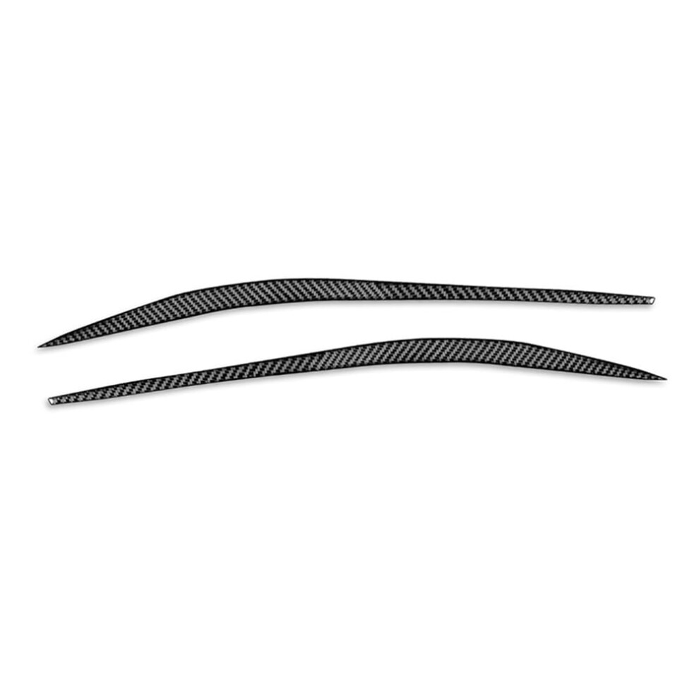 Carbon Fiber Headlight Eyebrow Decoration Trim Eyelid Cover Sticker Compatible With Alfa Romeo Giulia 2015-2024 Black 6947110426525
