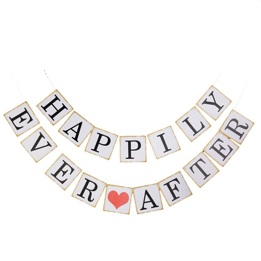 Paper Bunting Banner Wedding Party Favors (White)-image