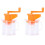 2Pcs Orange Plastic Manual Soybean Juicer Sturdy Fruit Juice Squeezer 1