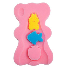 Babyparty Bath Cushion for Toddlers, Non-Slip Bath Mat, 49x30x4 cm, Pink, Soft Foam Material, Safe Bathing Accessory