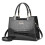 (Black)Crocodile Embossed Handbags Double Handle Tote Bag Womens Crossbody Bag Work For 1