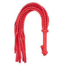 8-Strand Black Leather Braided Whip for Horse Riding, Role-Playing, and Costume Props, Durable Queen's Whip