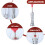 Red Stainless Steel Cherry Pitter Tool Manual Fruit Core Remover 9