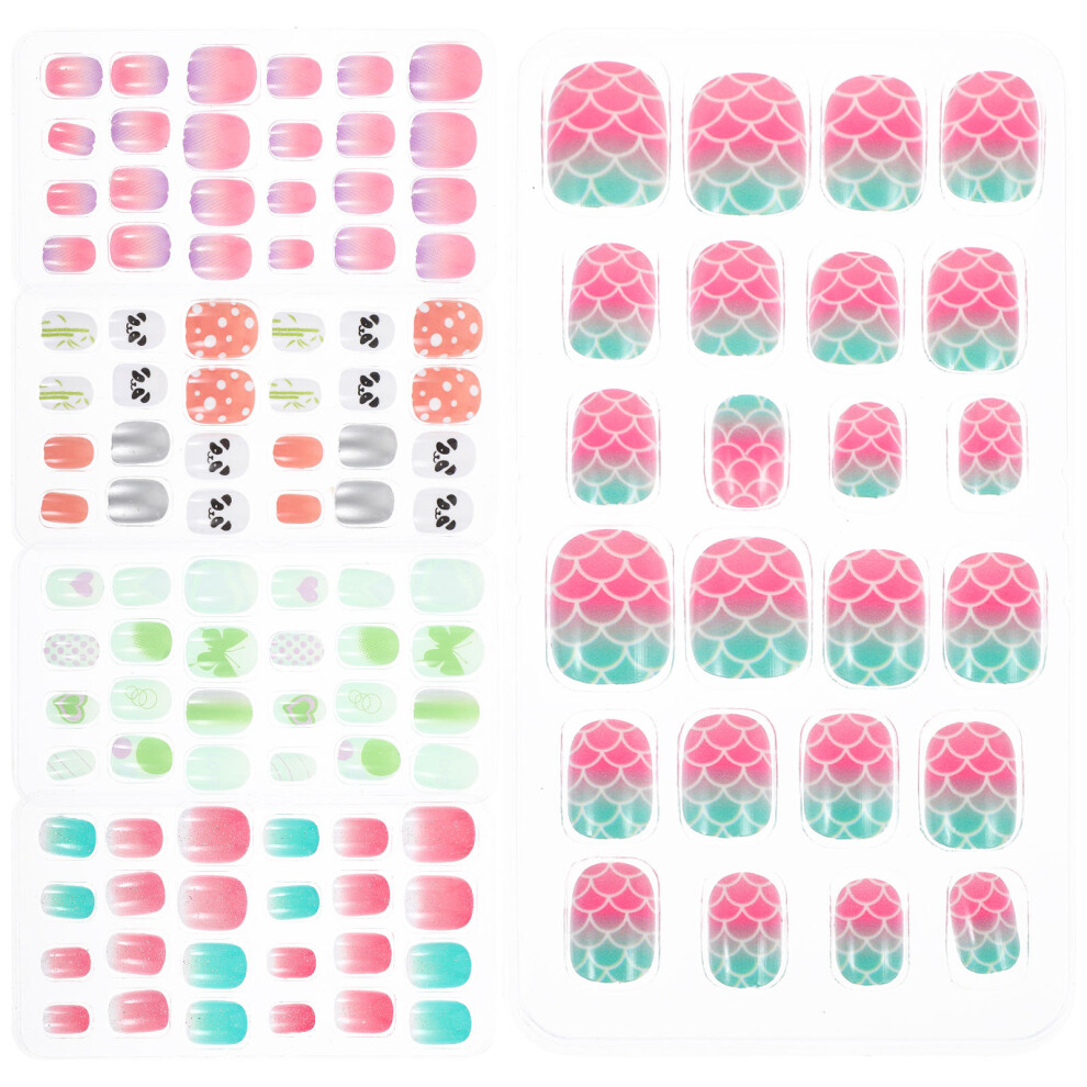 5 Kinder Nail Art Druknagelabs Volledige Dekking-image