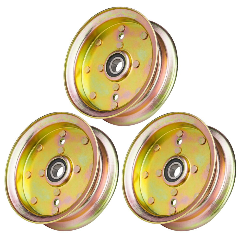 Flat Idler Pulley For Husqvarna Models Ez 4216 4217 4220 4819 4822 4824 5225 5424 5426 6124 3 Pack, Oem Replacement Parts 6447073924866