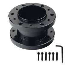 5cm Black Aluminum Steering Wheel Spacer for Aftermarket Hub Adapter Boss Kit, Lightweight, Durable, Compatible