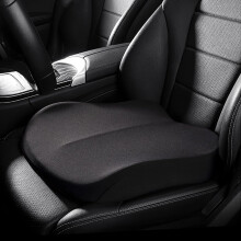 Adult Booster Car Seat Cushion - 3.94 Inch Height Increase Wedge Memory Foam Pad for Cars - Black Travel Accessory