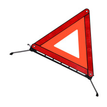 Foldable Reflective Warning Triangle for Cars - Portable Emergency Safety Sign, Easy to Assemble for Roadside Breakdown Travel