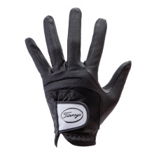 Men's Lambskin Golf Gloves for Left Hand, Black 23, Soft Breathable Wear-Resistant with Non-Slip Granules, 18 cm Length