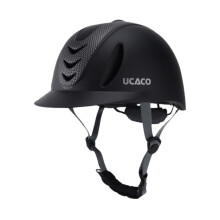 Protective Riding Helmet Adjustable Lightweight Carbon Fiber for Men and Women, Black Flower Design, Size M/L