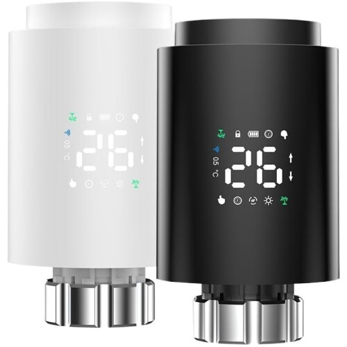 Smart Radiator Actuator TRV Programmable Thermostatic Radiator Valve Remote Temperature Controller, 1413e-b Model, App Compatible 1
