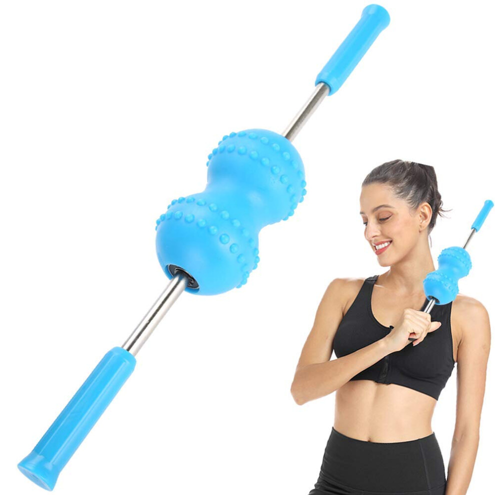 Massage Stick Roller for Deep Tissue Relief, Multifunctional Myofascial Massager with 2 Balls for Men and Women