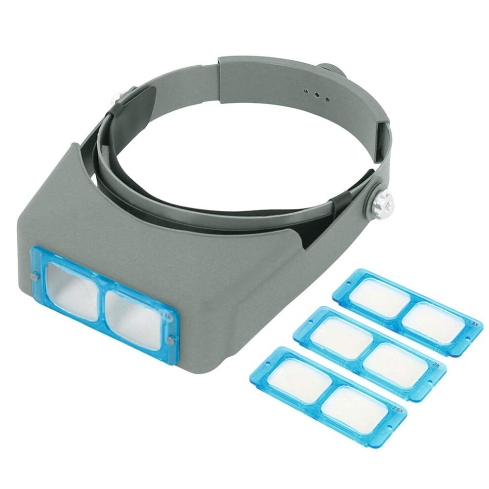 Magnifying Glasses for Jewelers - 1.5X to 3.5X Optical Headset Magnifier with 4 Lens for Close Work and Reading