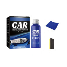 2023 Car Headlight Restoration Set Fluid, 50ml Plastic Light Polish Cleaner for Oxidation Removal and Headlamp Repair