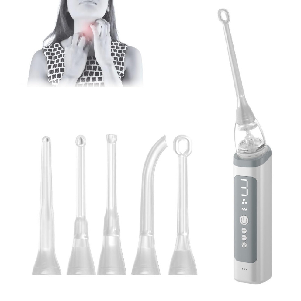 Reusable Tonsil Stone Removal Tool with 3 Levels Suction for Bad Breath Prevention - Oral Irrigator and Tongue Scraper