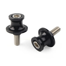 10MM Motorcycle Swing Arm Spools Screws Black CNC Sliders for Kawasaki ZX6R 1998-2011 Compatible Stand Accessories