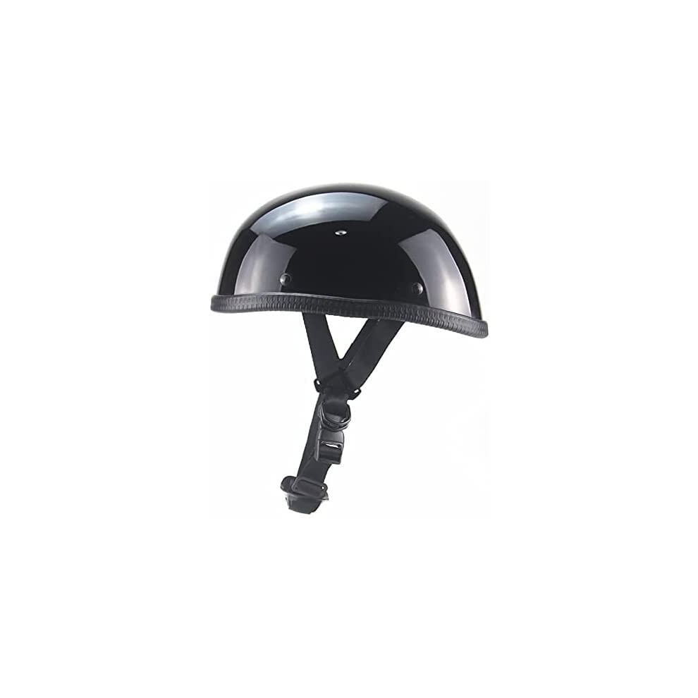 Retro Motorcycle Half Helmet Dot Approved Ultra-Thin Comfortable Beanie Skull Cap For Chopper Moped Scooter Size M 57-58Cm 6038364554499