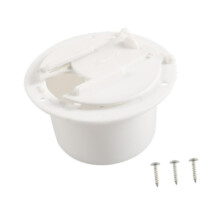 Electric Cable Hatch Power Cord Cover Round Sturdy Replacement Door Hardware for RV Accessories, White, High Performance