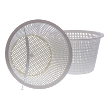 Swimming Pool Plastic Skimmer Replacement Basket Set of 2 - 8" Top, 5.5" Bottom, 5" Deep Skimmer Baskets for Inground Pools