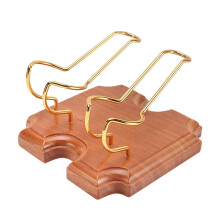 Wood Metal Pipe Stand - Double Smoking Pipe Holder Display Stand for Men, Durable Design, Stylish Home Decor