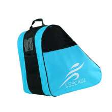 Roller Skate Bag for Boys - Practical Ice Skating Storage Tote for Hockey Skates, Adjustable Shoulder Strap, Blue