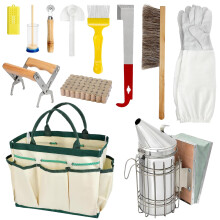 12 PCS Beekeeping Starter Kit with Bee Smoker, Hive Tools, Complete Beekeeping Supplies for Beginners and Professionals